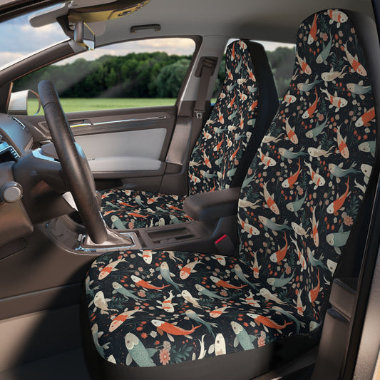 Vintage Style Koi Fish Car Seat Covers