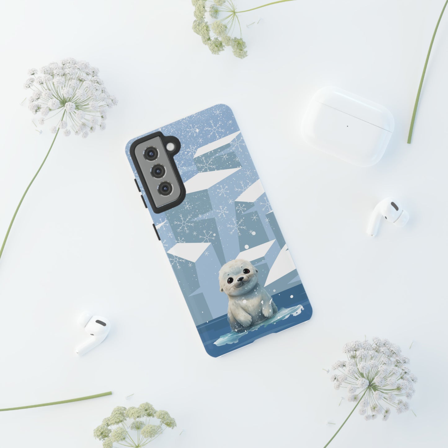 Baby Seal in Arctic Waters - Unique Phone Case Design - Tough Cases - Nature Lover Gift