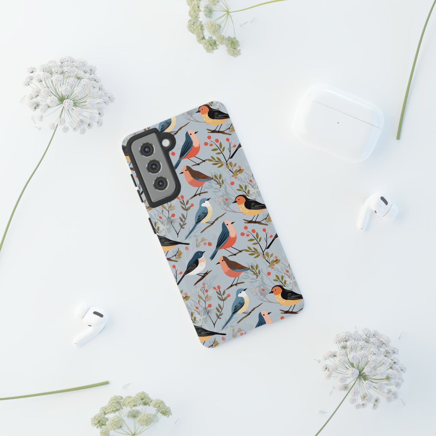 Song Bird Phone Case - Protective Cover for iPhone, Samsung Galaxy, Google Pixel - Glossy/Matte Finish - Tough Cases - Bird Lover Gift