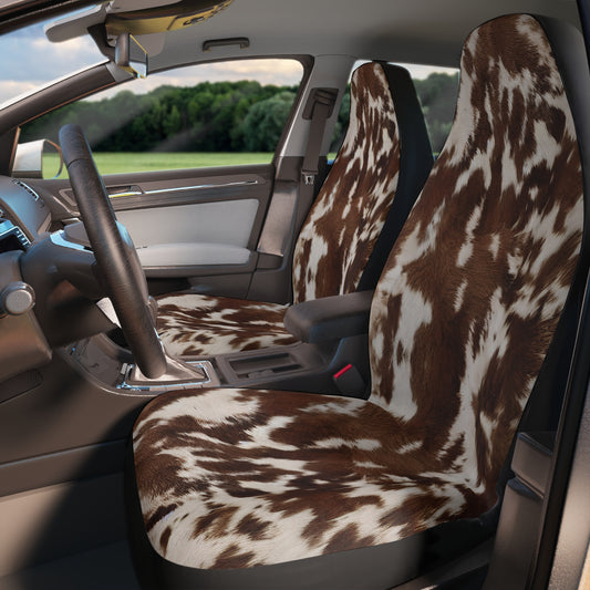 Faux Cowhide Car Seat Covers