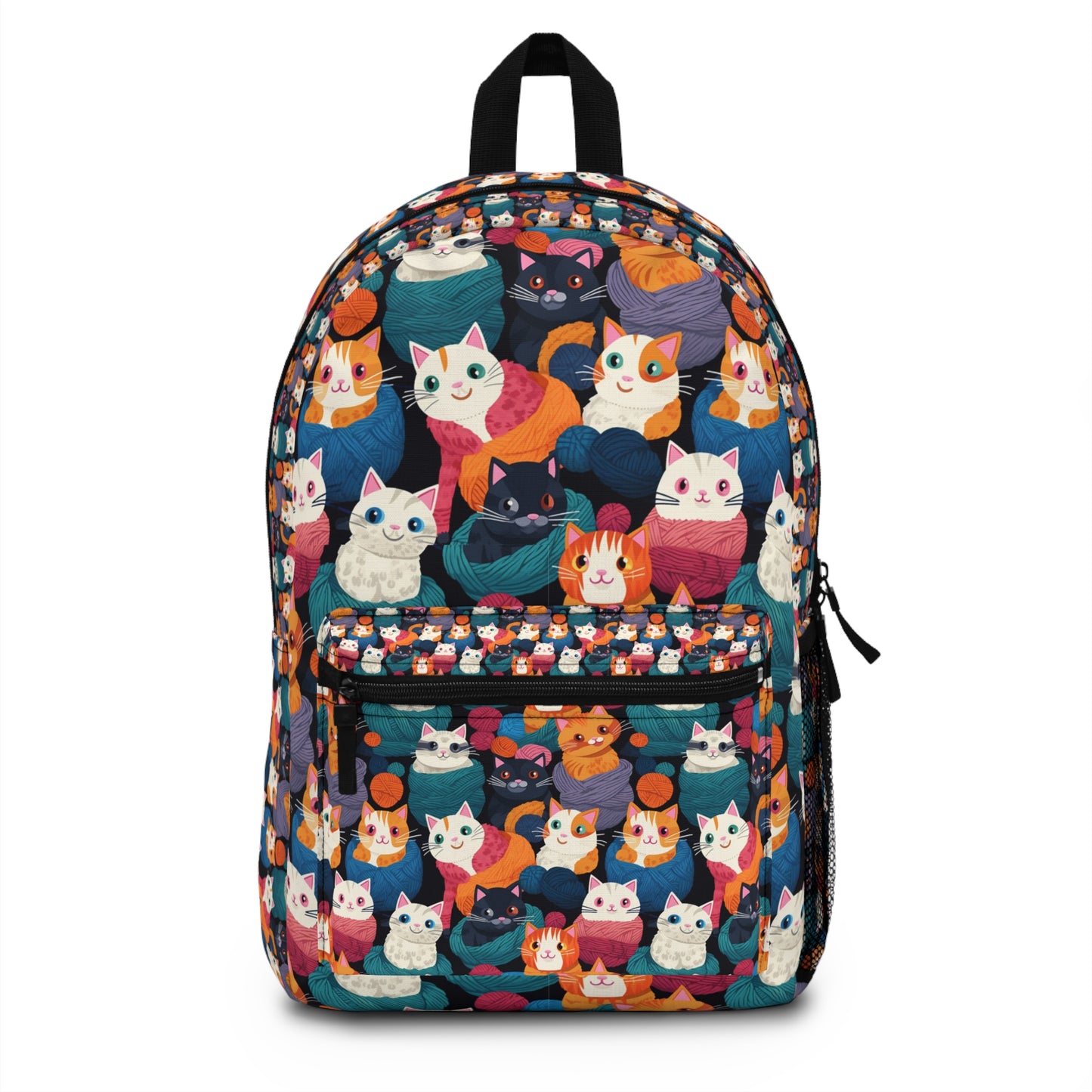 Adorable Cat and Yarn Backpack