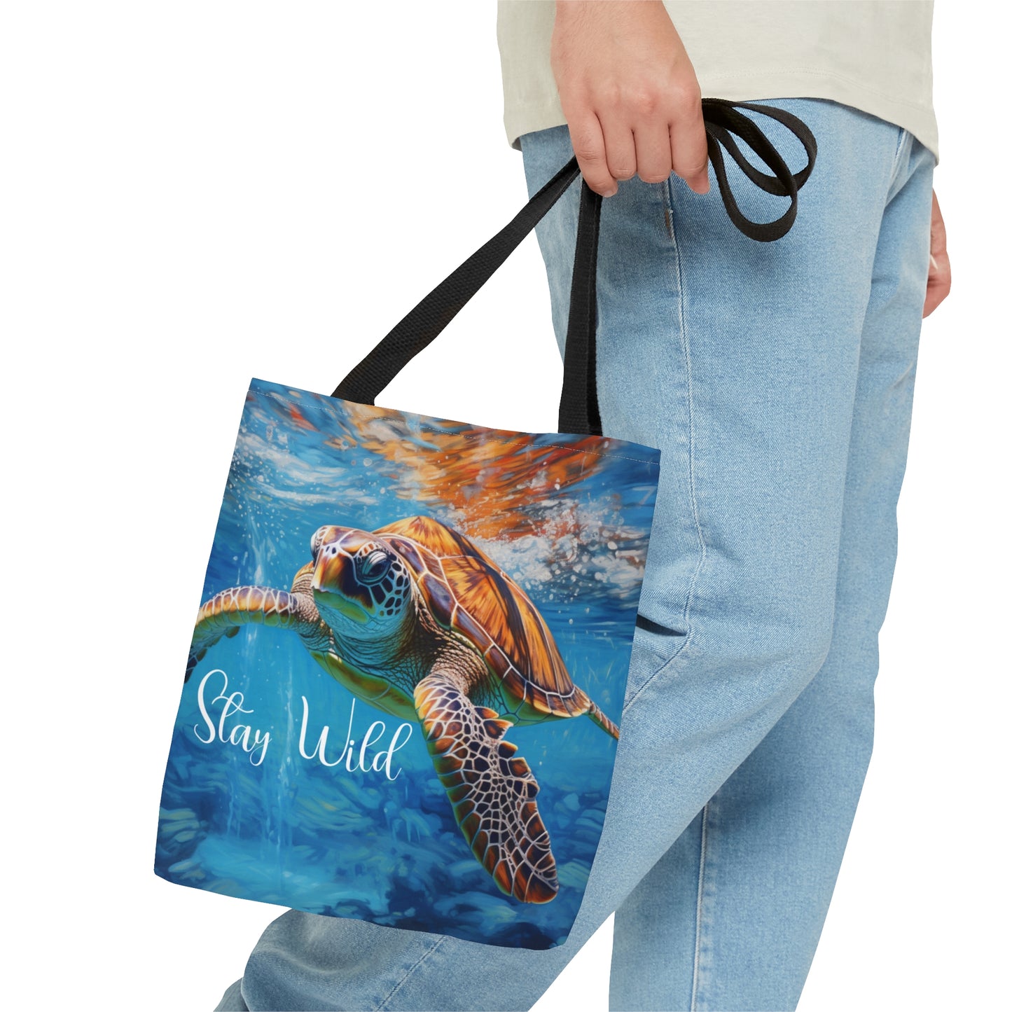 Stay Wild Sea Turtle Tote Bag
