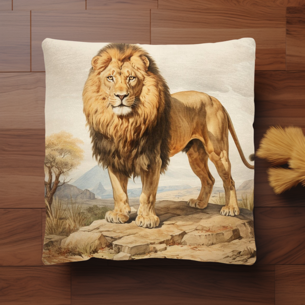Lion Woven Pillows